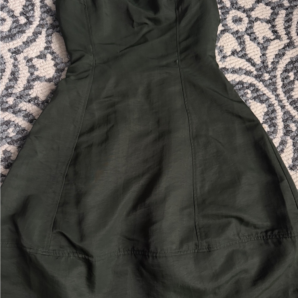 Wilfred Strapless Dark Green Dress